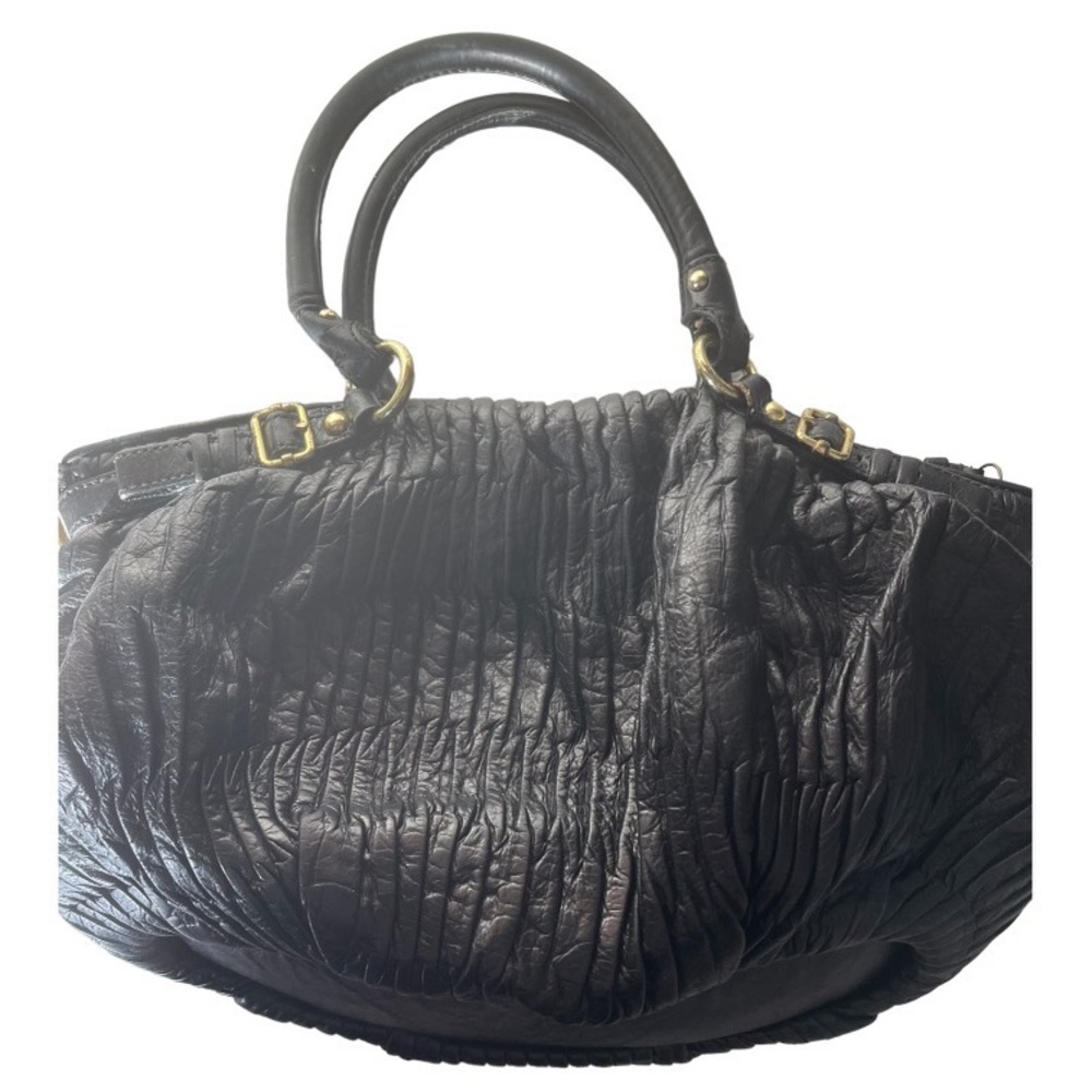 Coach Vintage Black Pleated Leather Sophia Madison Bag. - Picture 3 of 8